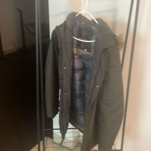 Men grey winter coat